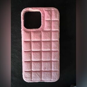 Pink Soft Quilted IPhone 13 Pro Max Case - New